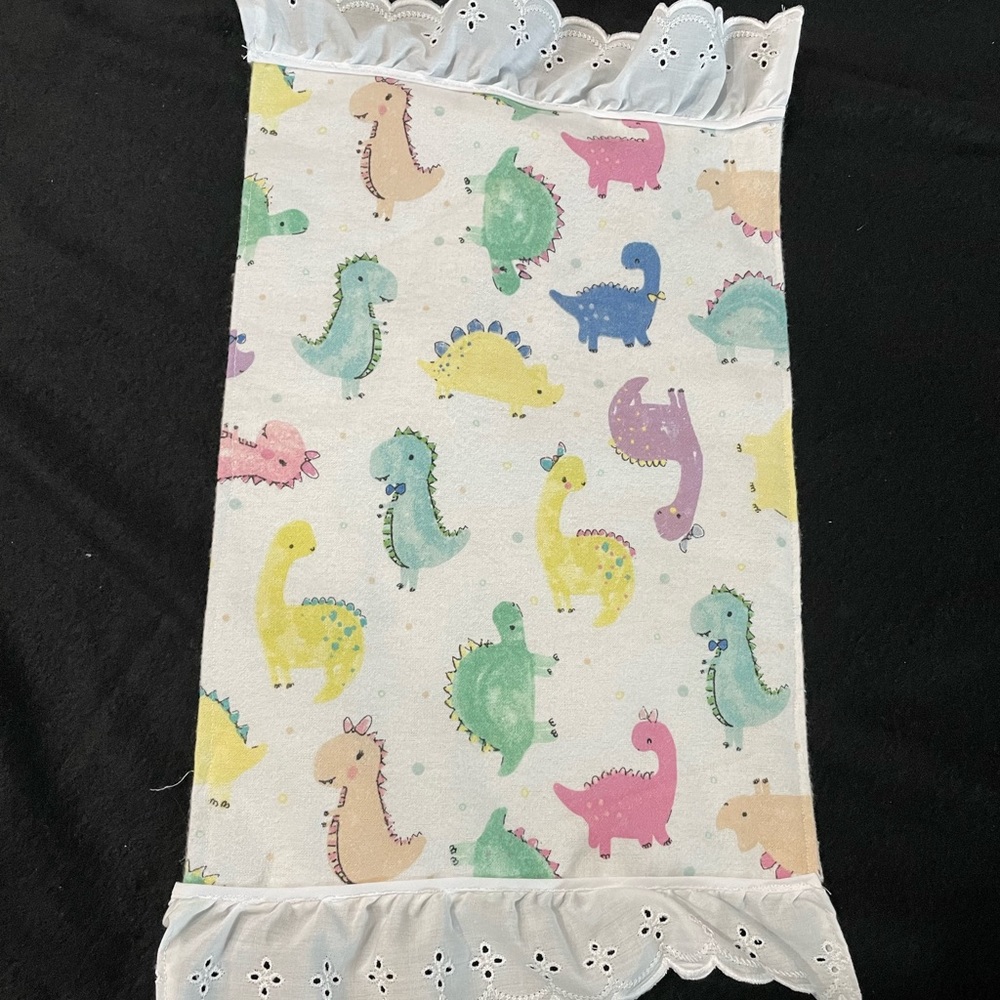 Baby set! Includes blanket, pillow case , bib and burp cloth ! Hand made !